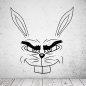Preview: 46154W Hase gemein Wandsticker